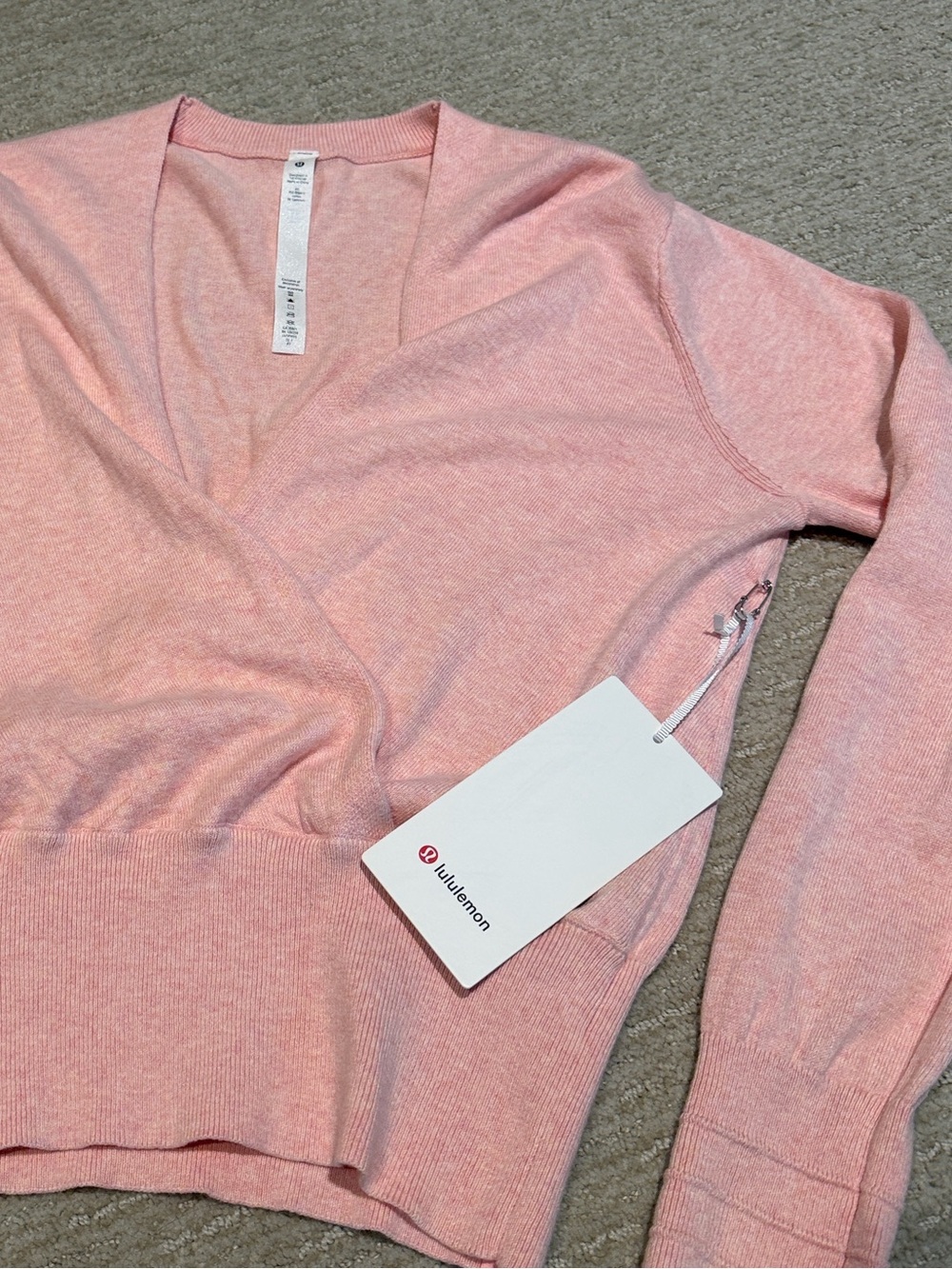 lululemon athletica Pink V-Neck Pullover Sweater | Size 6 - NWT